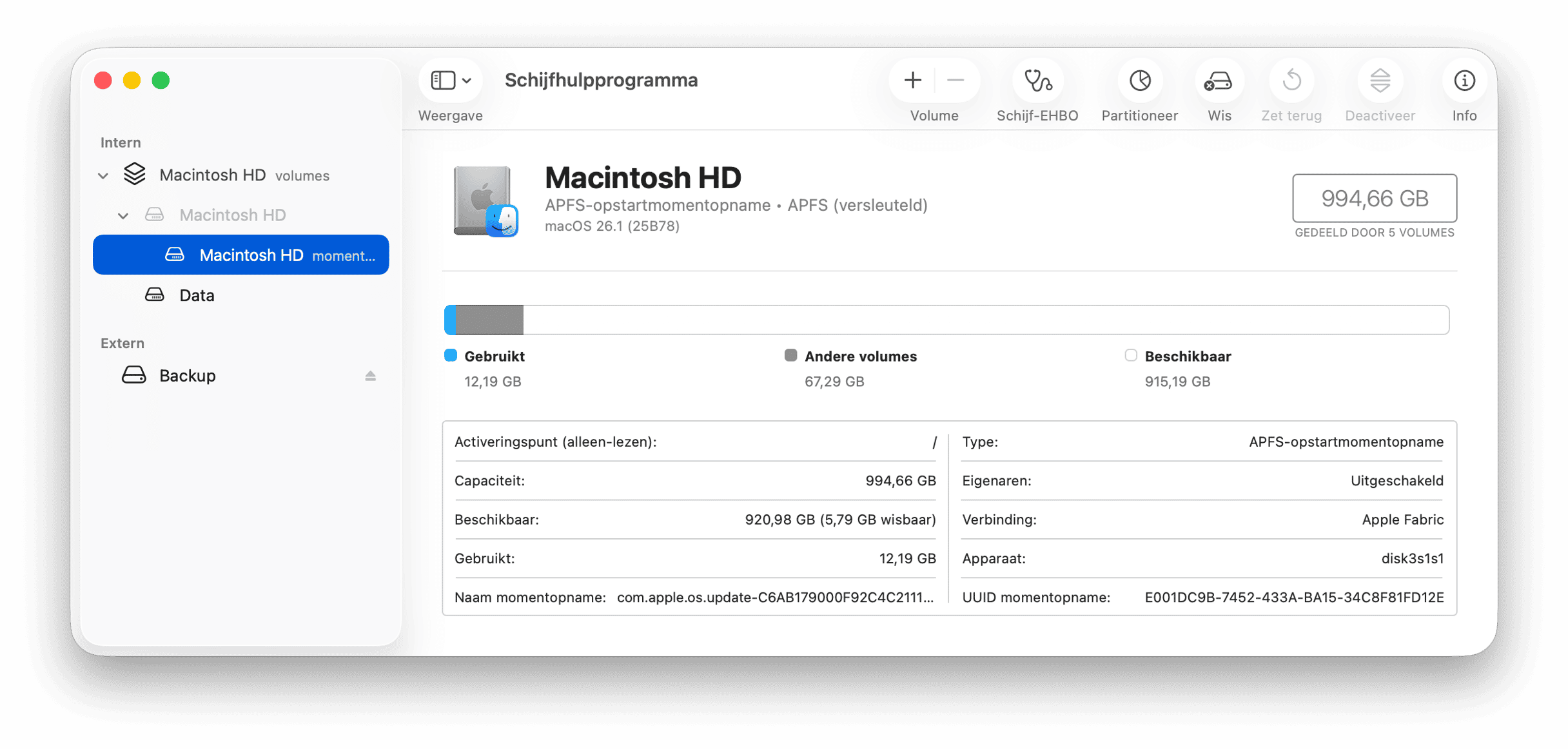 systeem  Schijfhulpprogramma