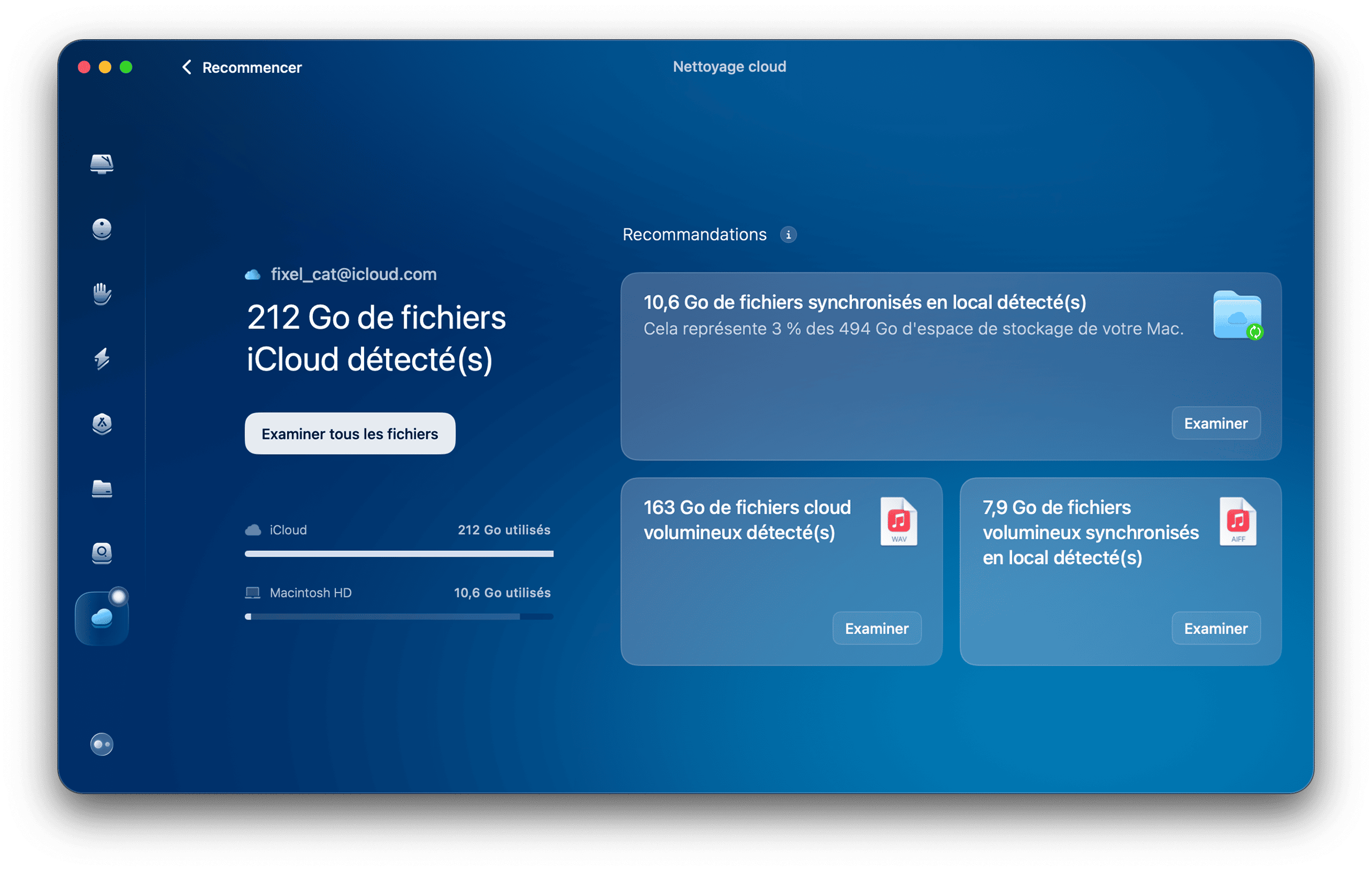 CleanMyMac - Nettoyage cloud