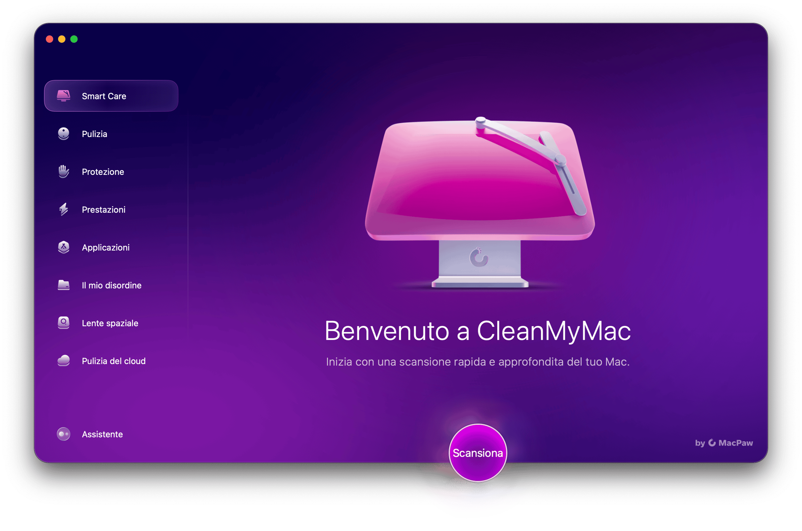 Seleziona Smart Care e premi Scansiona
