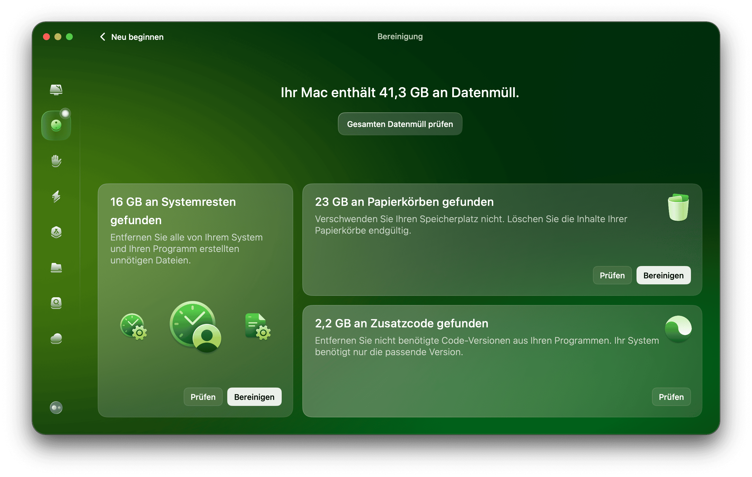 L&ouml;schen Sie Ihre Cache-Dateien