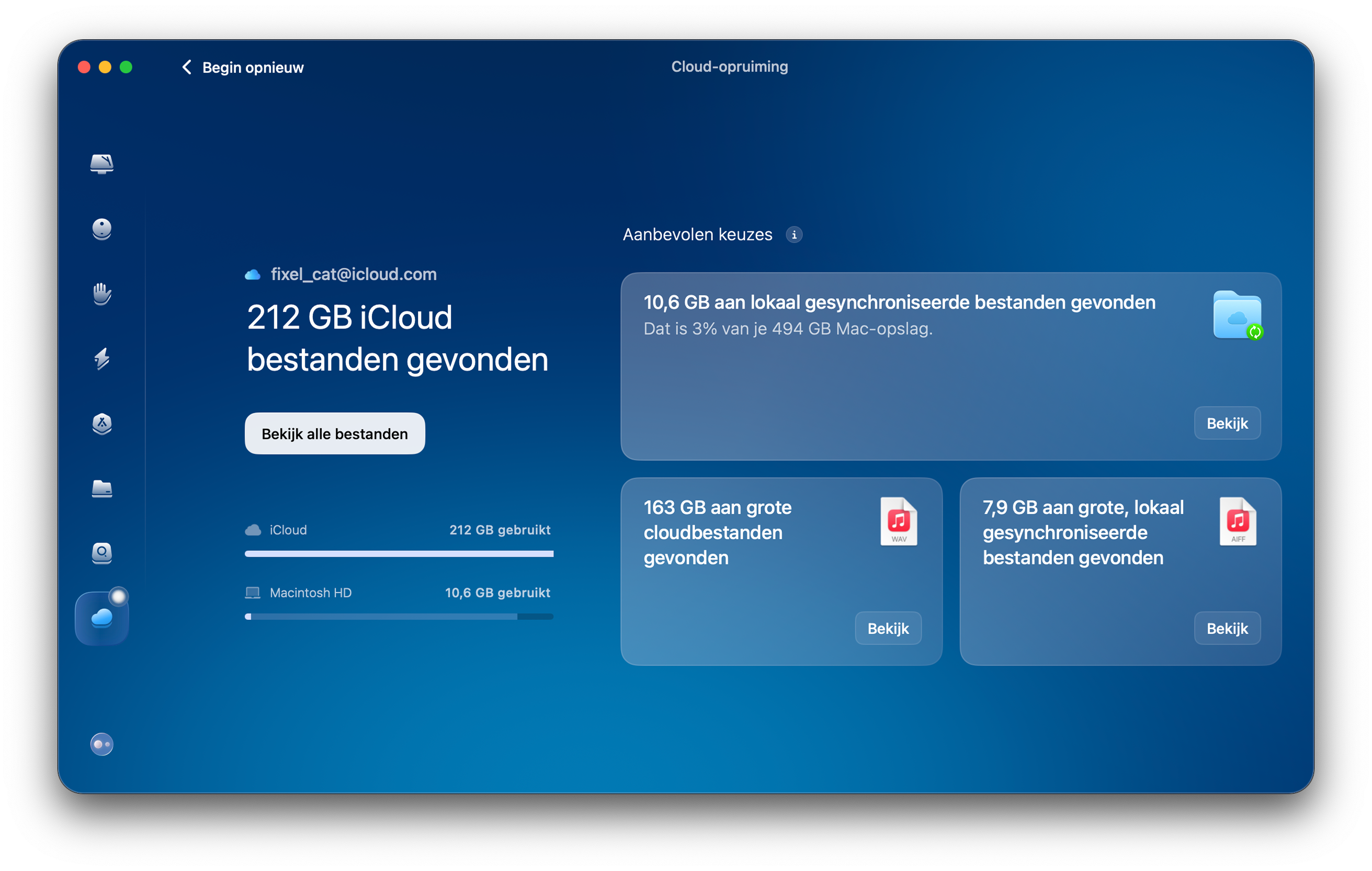 CleanMyMac: Cloud-opruiming