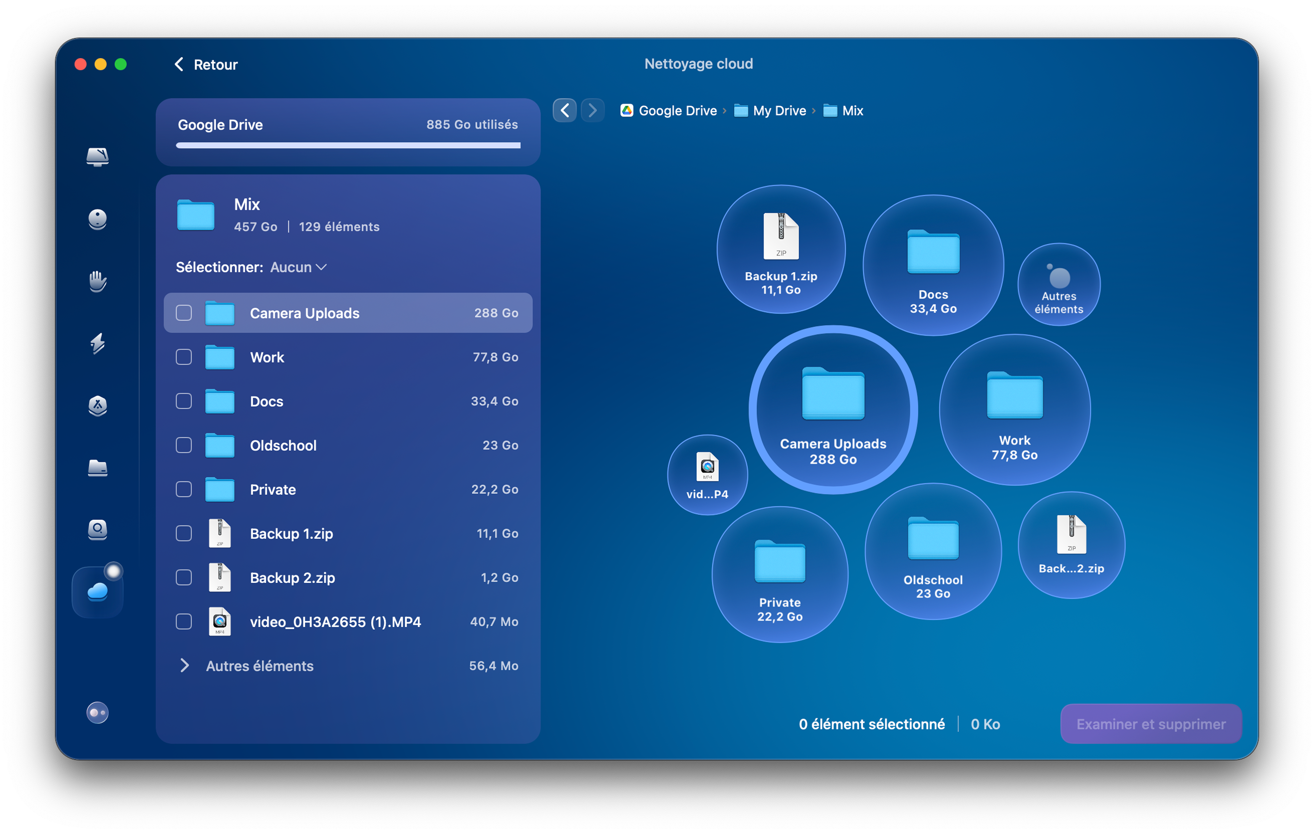 CMM - la fonctionnalit&eacute; Nettoyage cloud