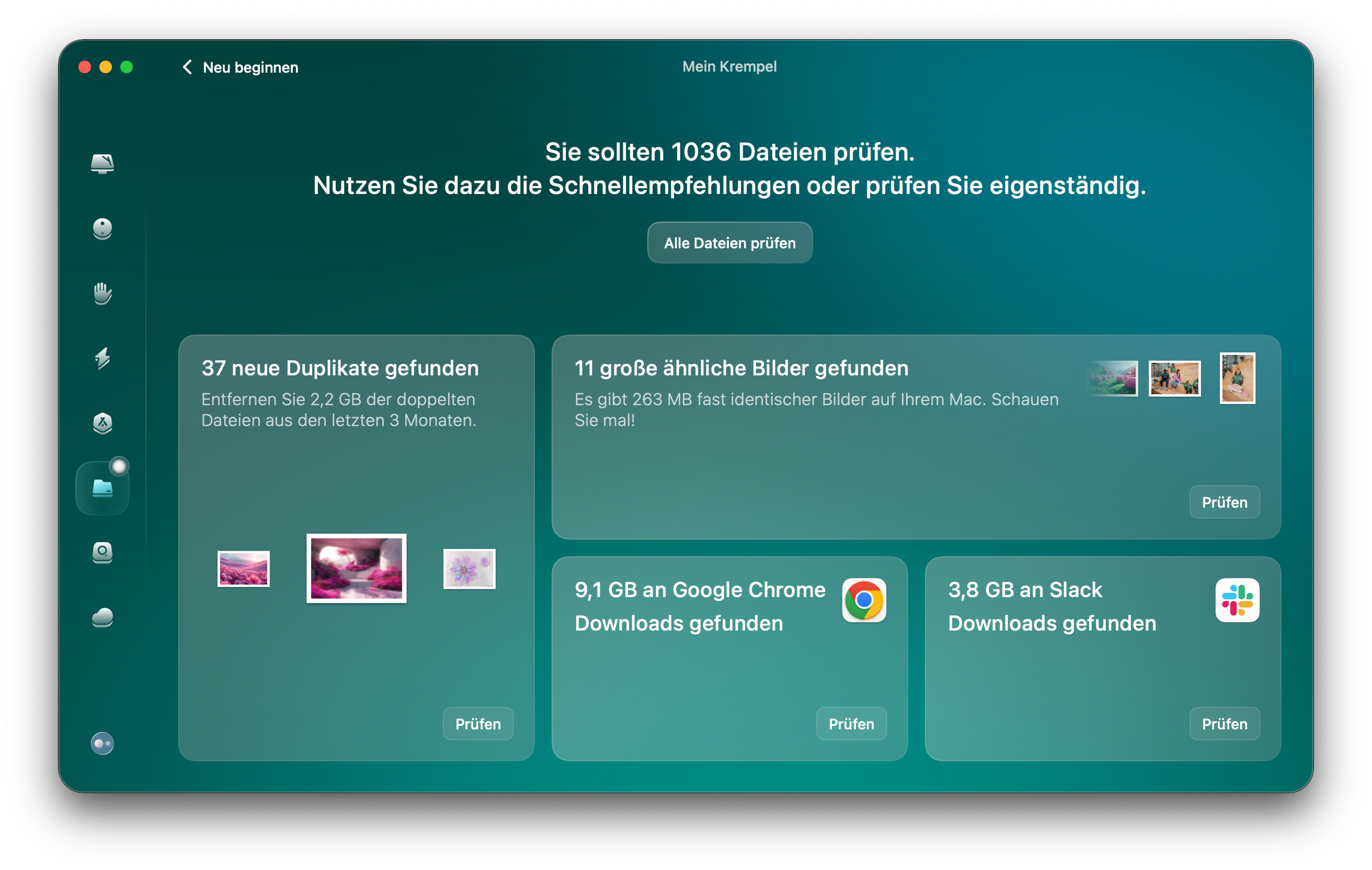 CleanMyMac - &bdquo;Mein Krempel&ldquo;