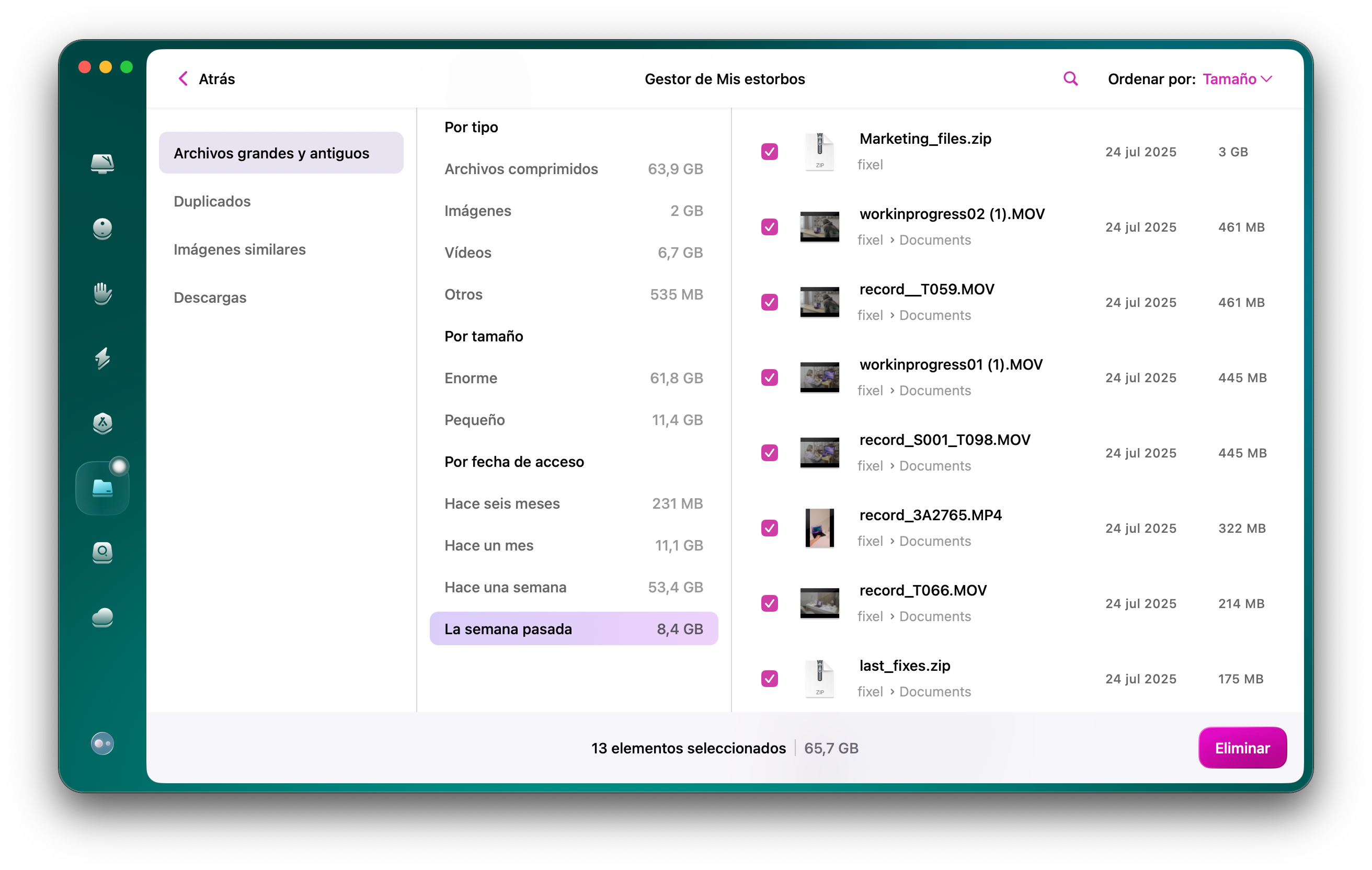 CMM - Archivos grandes y antiguos