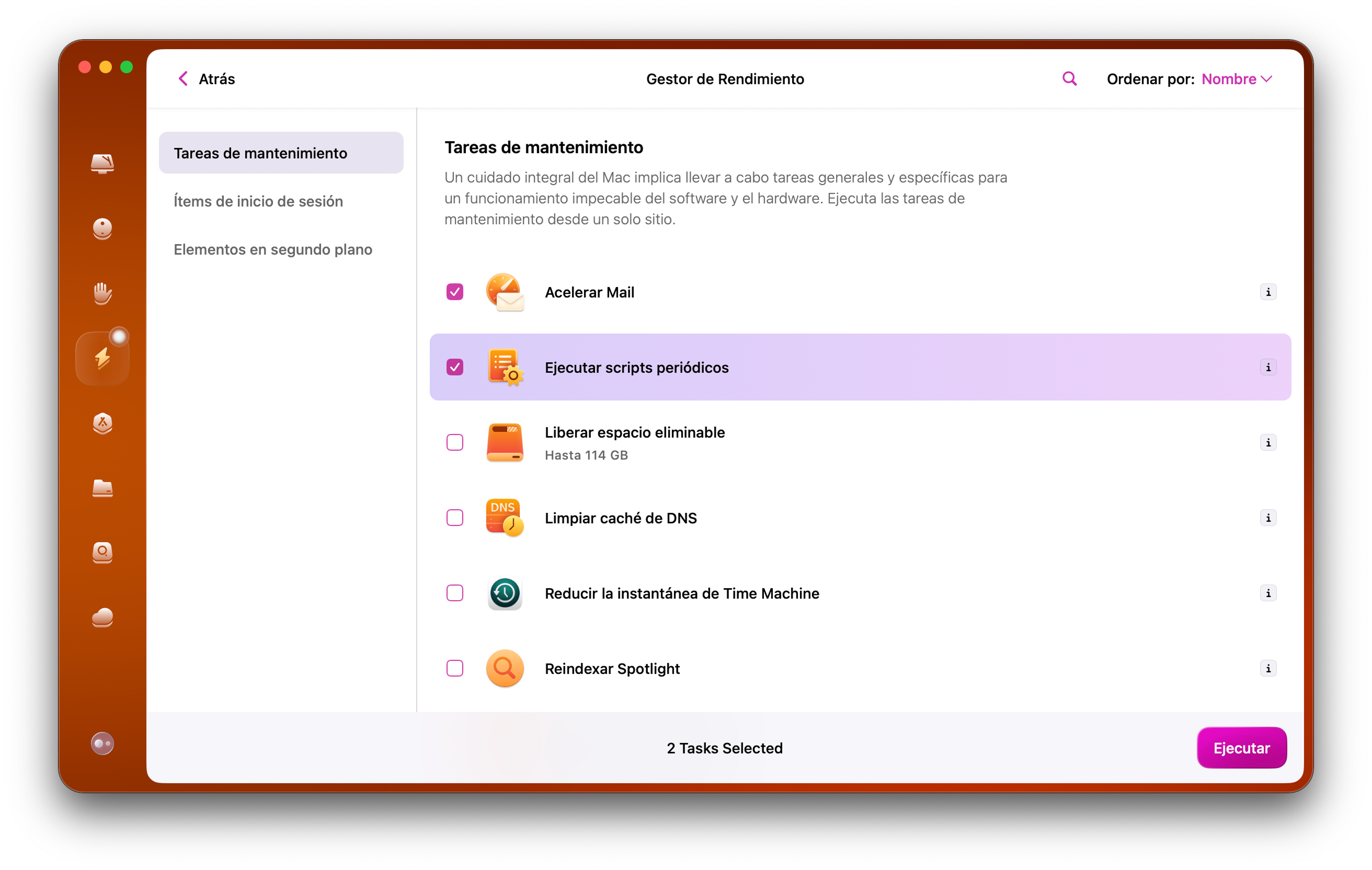 Realiza tareas de mantenimiento