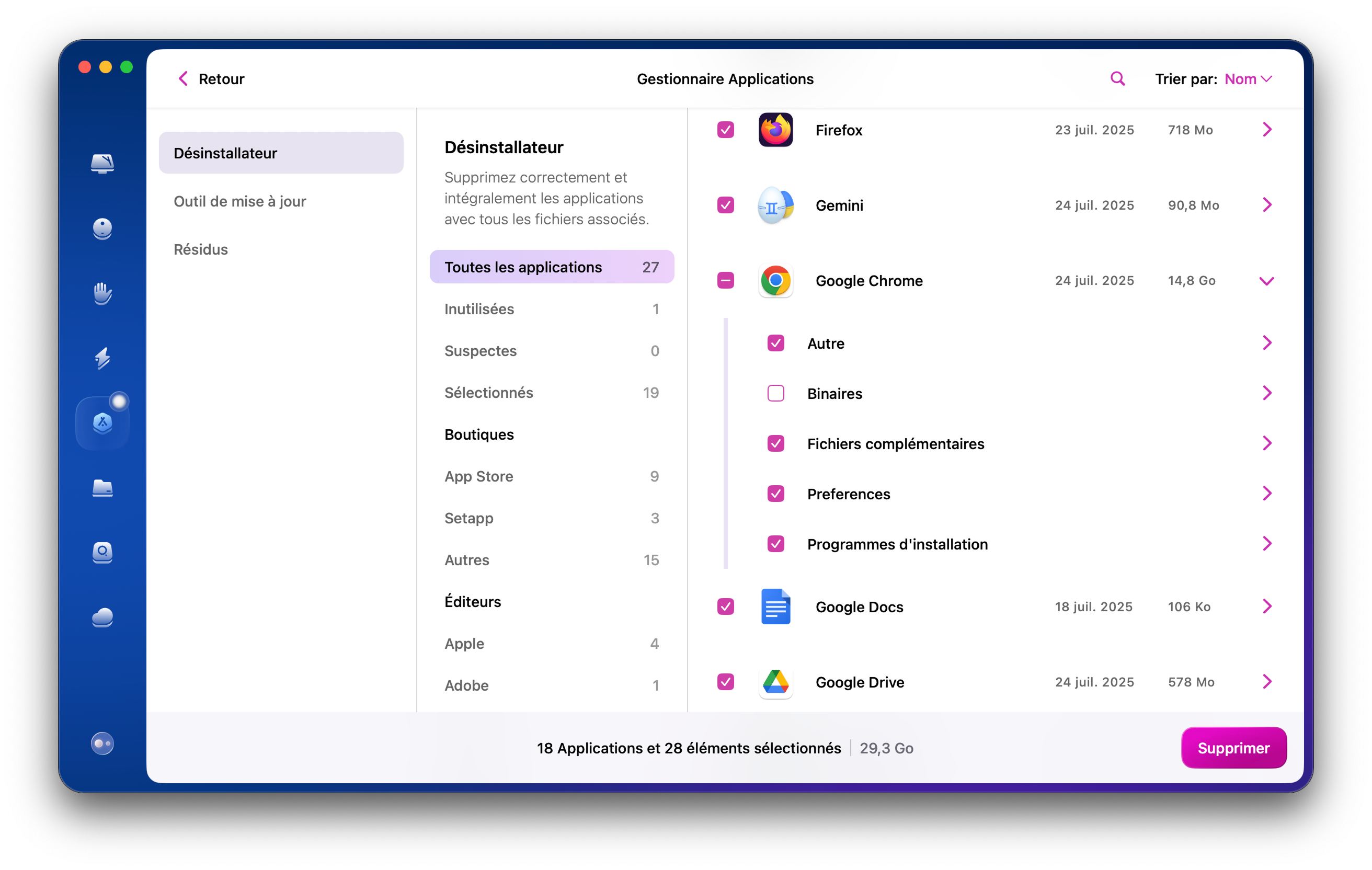 Comment r&eacute;initialiser une application qui pose probl&egrave;me 