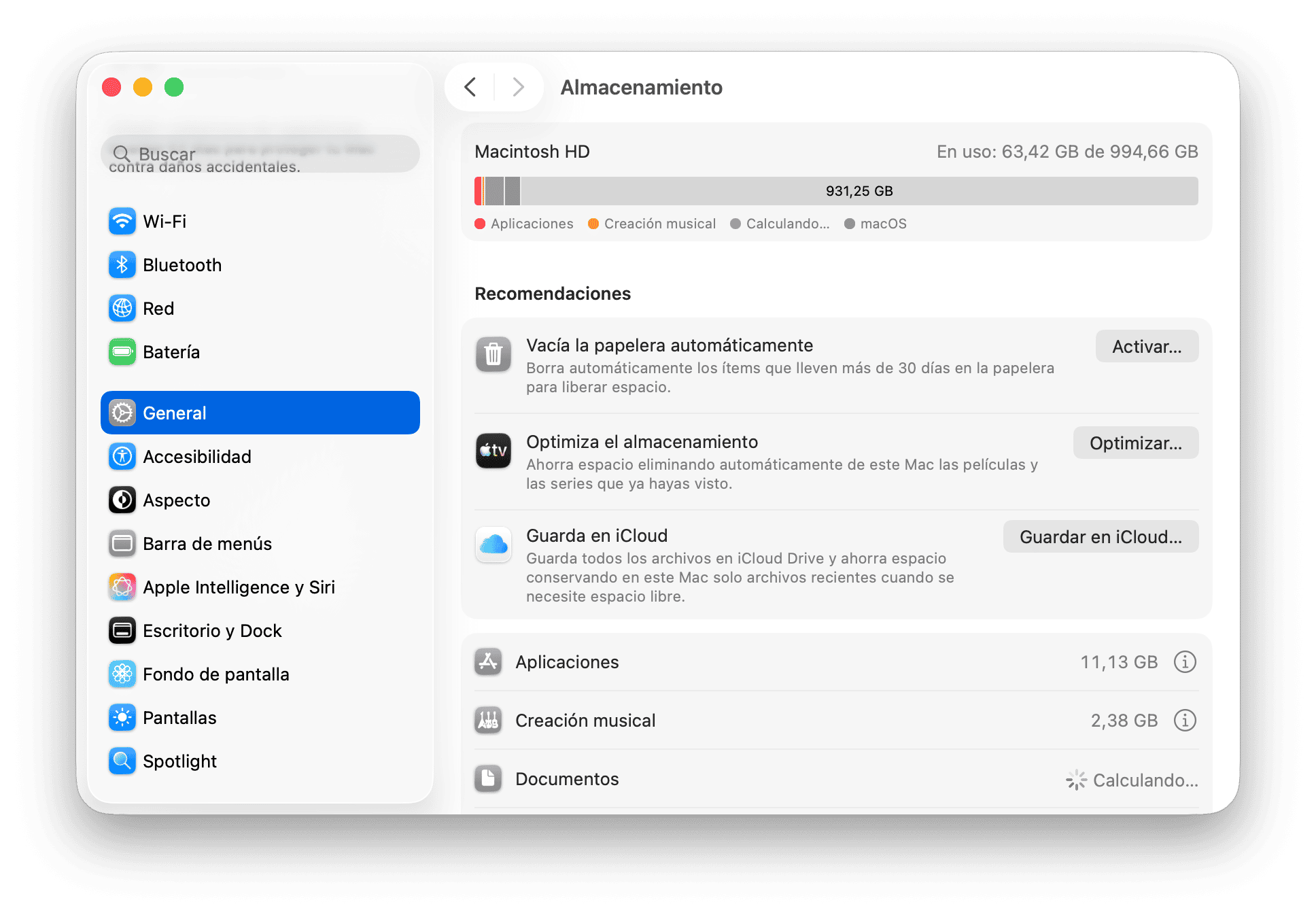 sistema preferencias almacenamiento