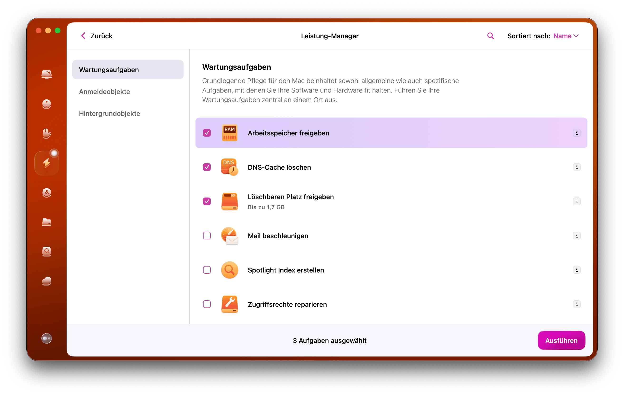 F&uuml;hren Sie Wartungsaufgaben aus