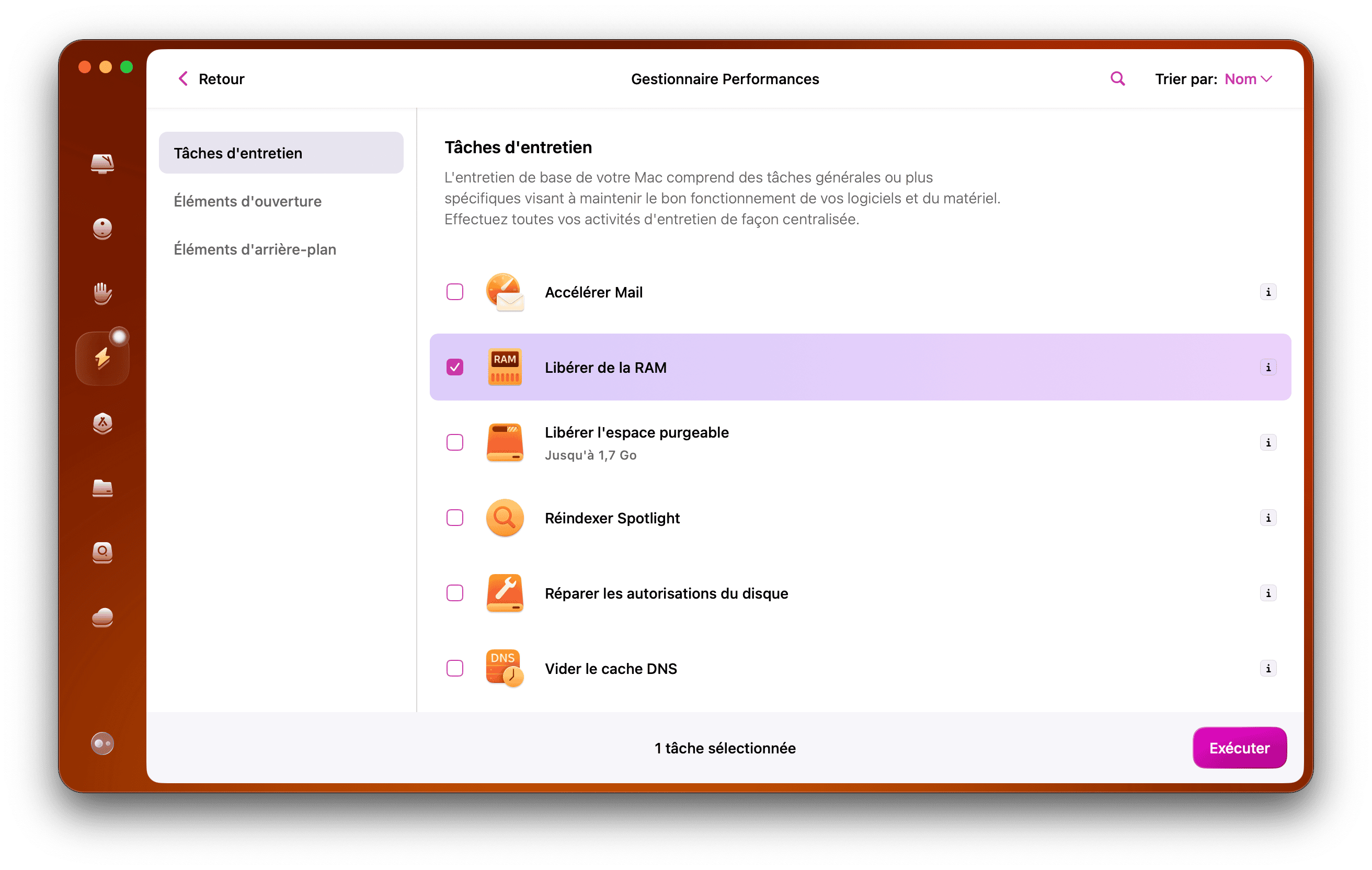 Ex&eacute;cutez des t&acirc;ches d'entretien