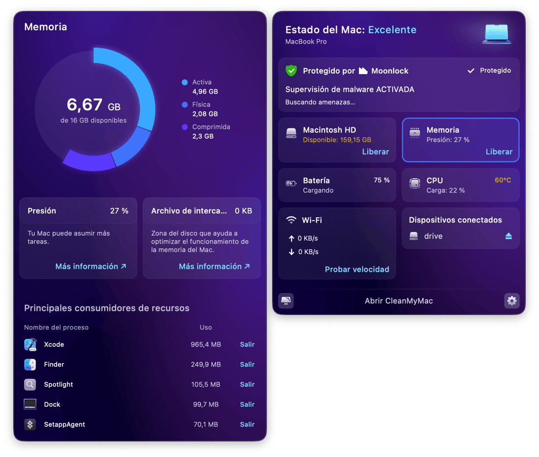 Monitoreo del estado del Mac