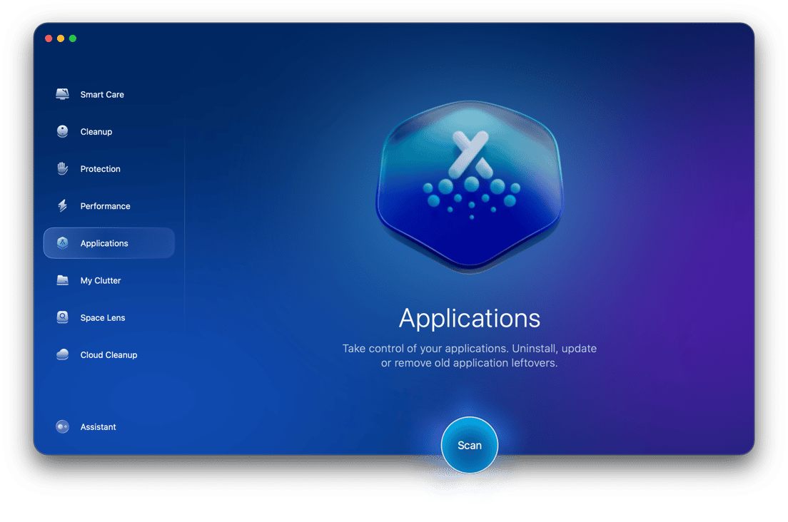 Applications module in CleanMyMac