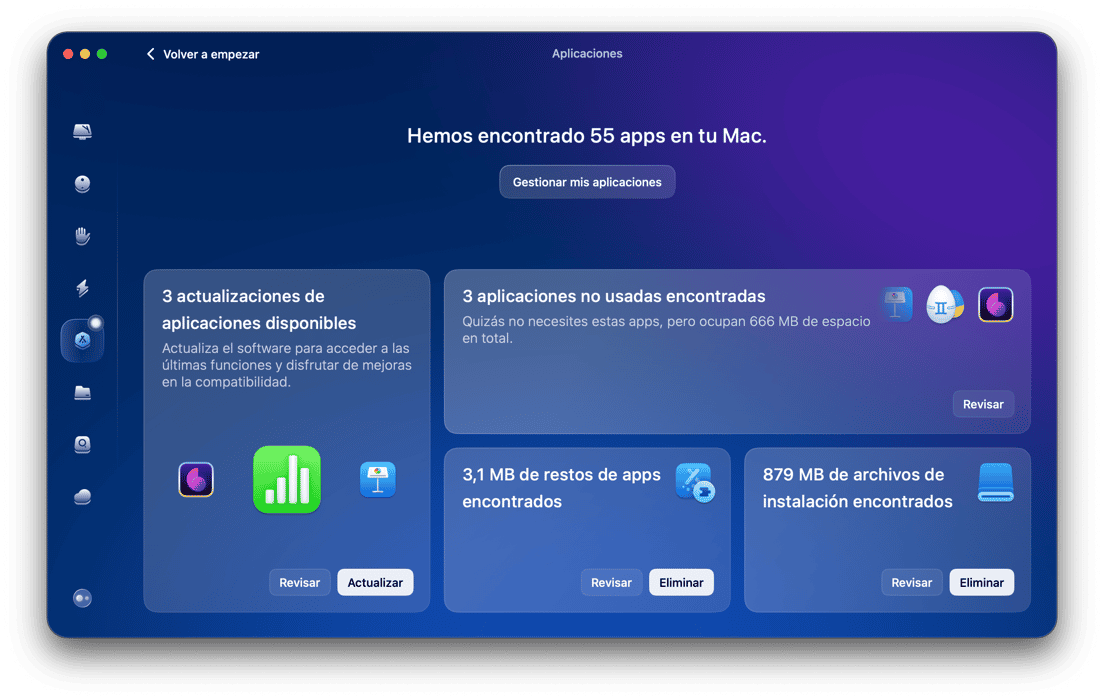 CleanMyMac - Aplicaciones