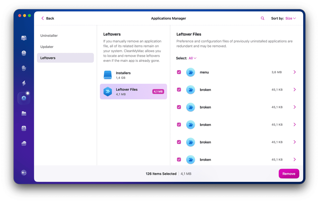 Leftovers in the Uninstaller module of CMM