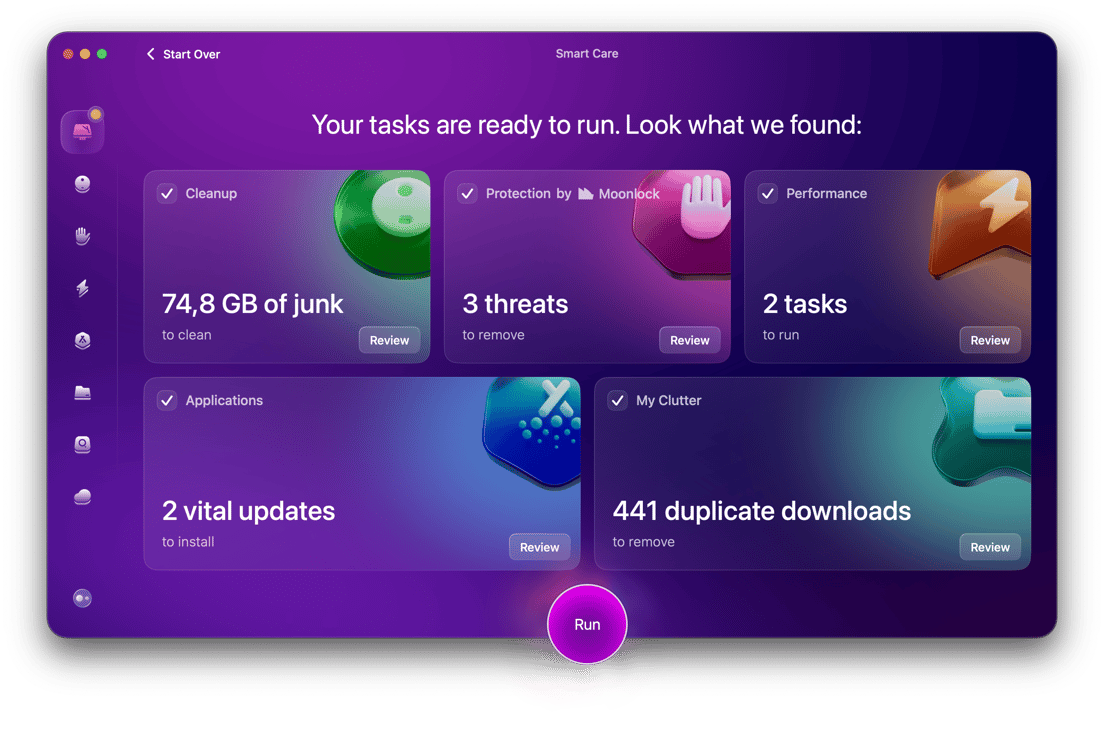CleanMyMac - Smart Scan complete