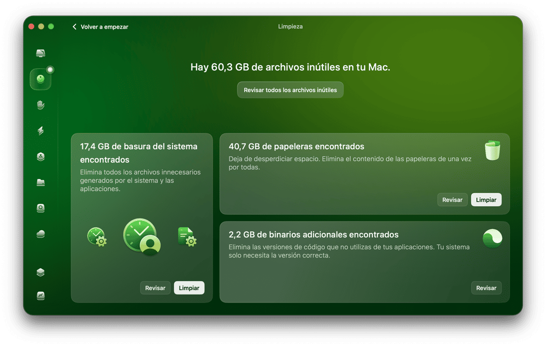 CleanMyMac - Limpieza