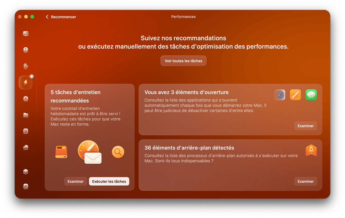 CleanMyMac - Performances
