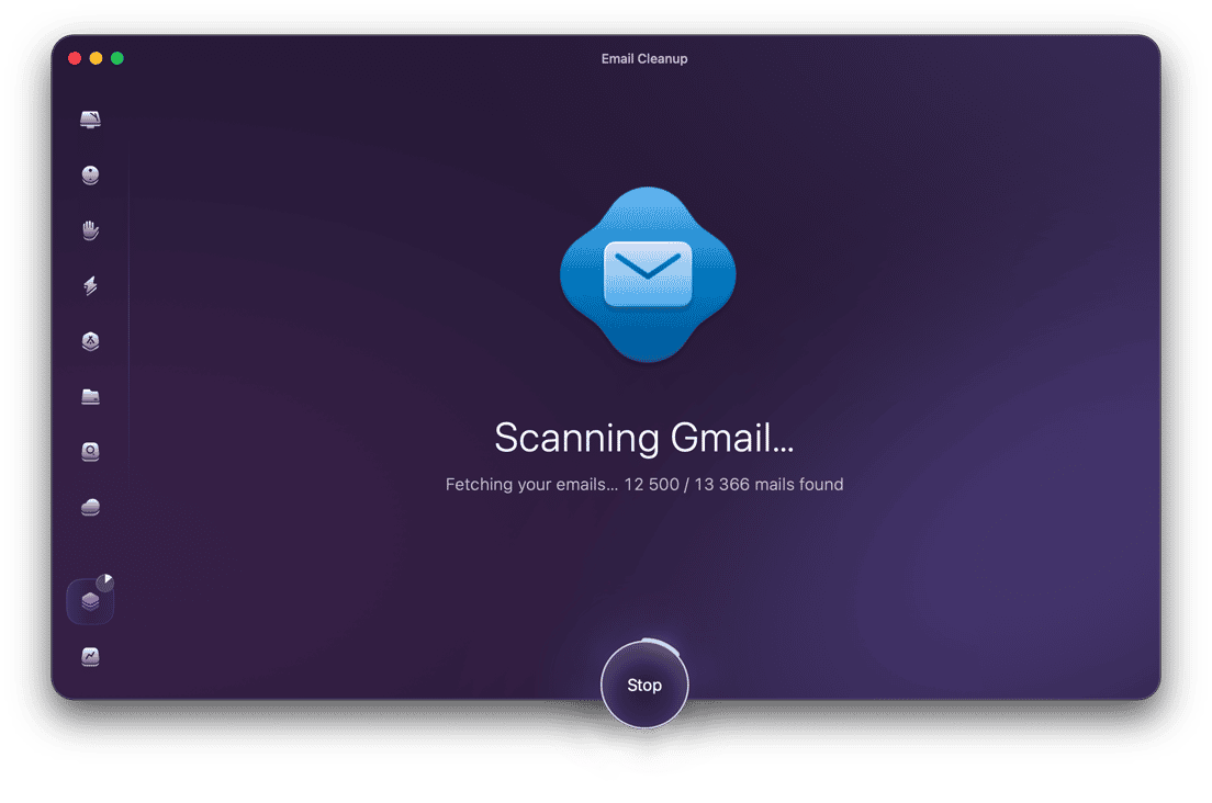 Email Cleanup - scanning in progress