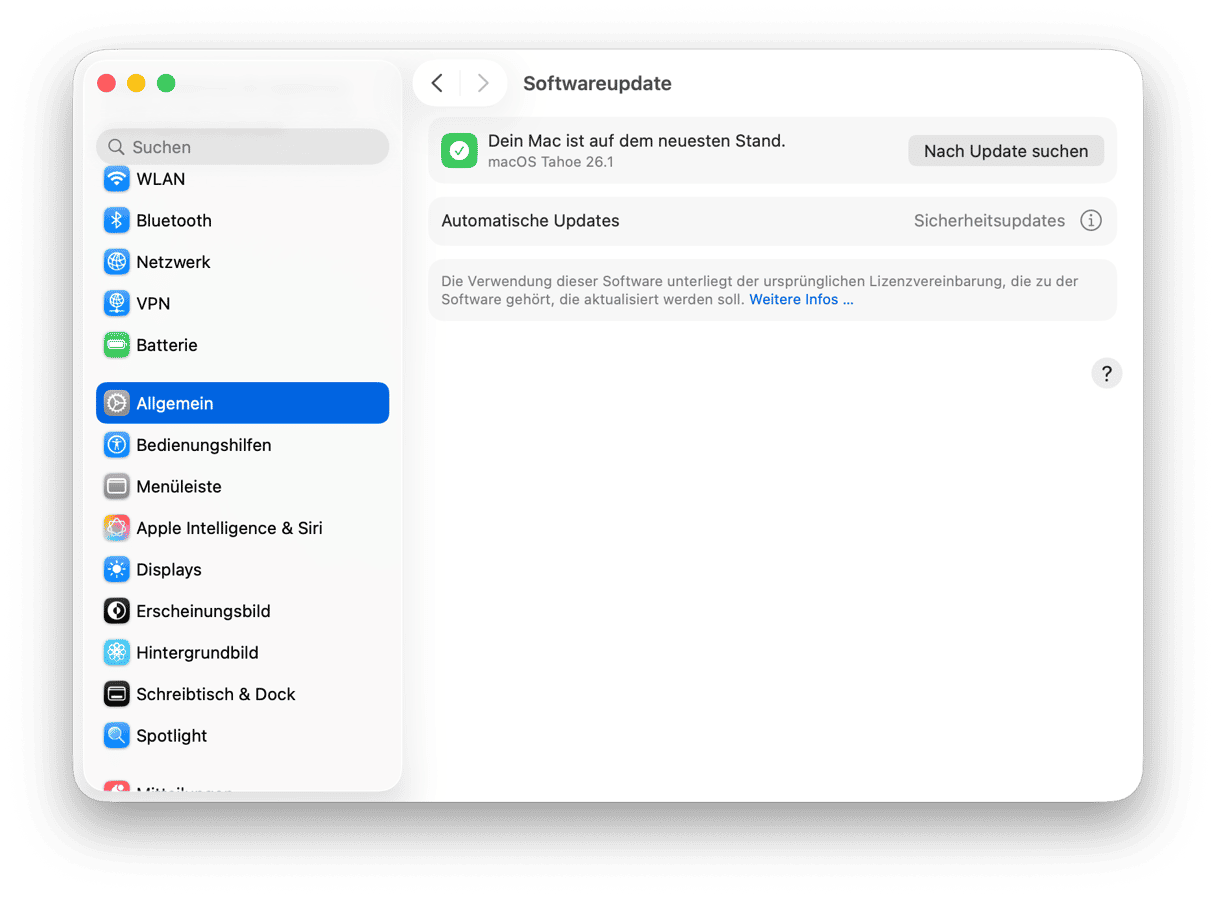 Sequoia systemeinstellungen softwareupdate