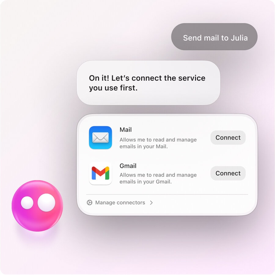 Eney connecting to Gmail | AI Assistant for Mac