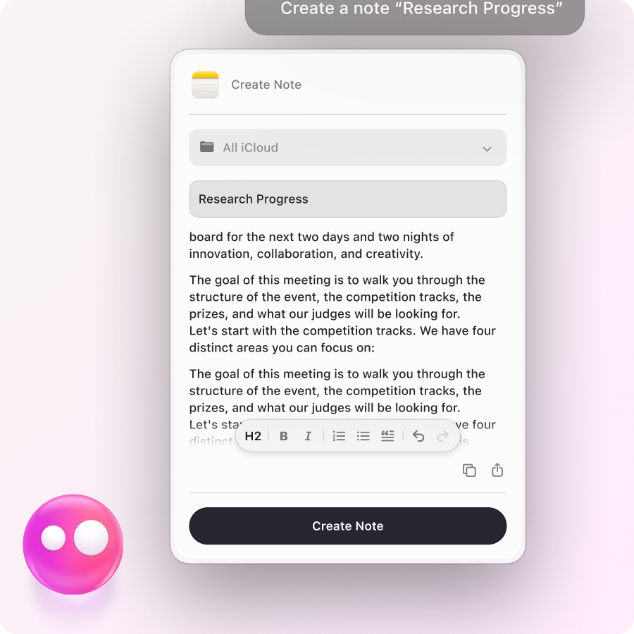 Eney creating a draft email | AI Assistant for Mac