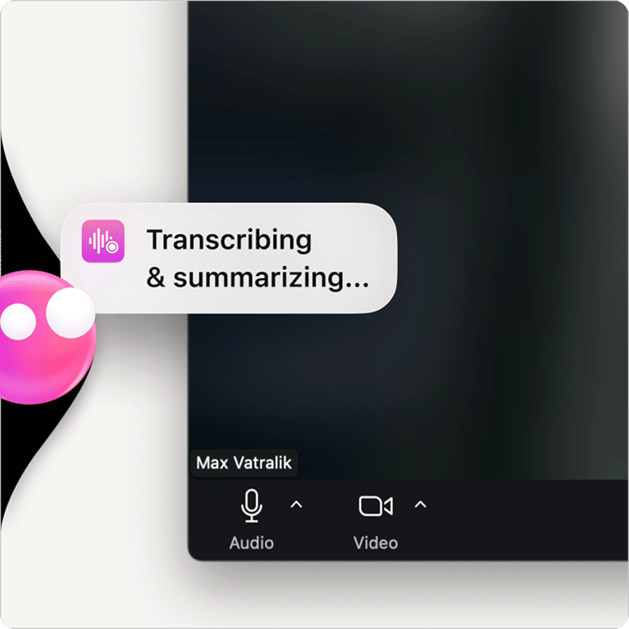 Eney transcribing a meeting | AI Assistant for Mac