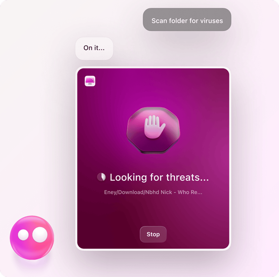 Eney scanning for threats | AI Assistant for Mac